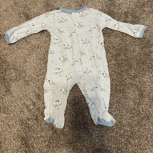 Magnetic Me Blue and White Zebra Footie